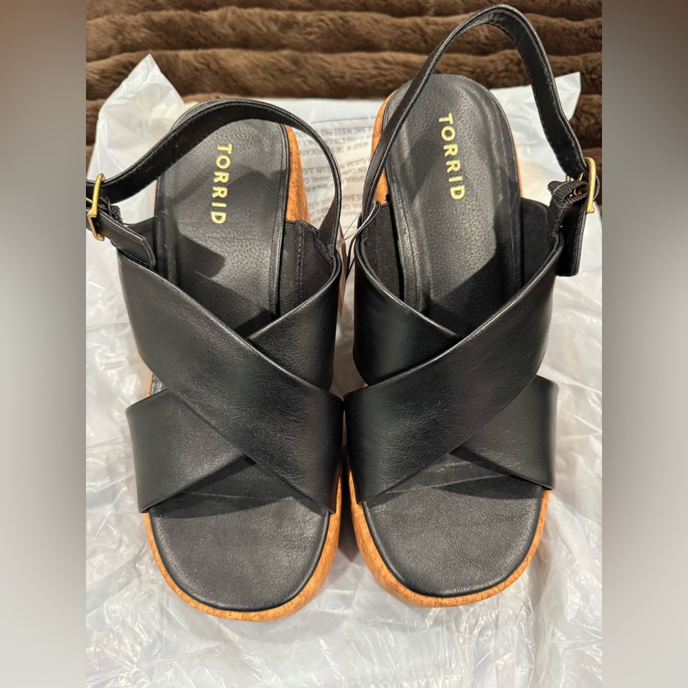 Torrid Black and Tan Women's Sandals